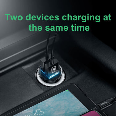 The Circular Plastic A+A 30W Dual QC3.0 Quick Car Charger